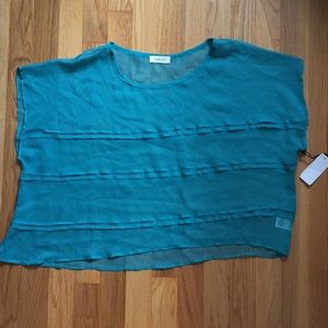 Sheer oversized crop top